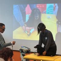 Practical session of MLS Laser Therapy with M-VET