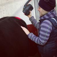 Behandlung von einem Pferd mit Mphi Equine Orange und der Vorrichtung Charlie Orange | Heidi Bye Svartangen