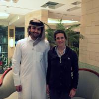 Le cheik Ahmed Al Thani et Dre Tatjana Falconi DVM